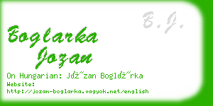 boglarka jozan business card